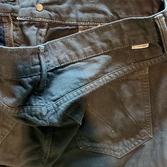 MOTHER The Dropout Black Boyfriend Jeans Size 27 Cropped Relaxed Fit - Picture 7 of 7